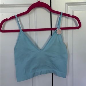 Light blue crop top